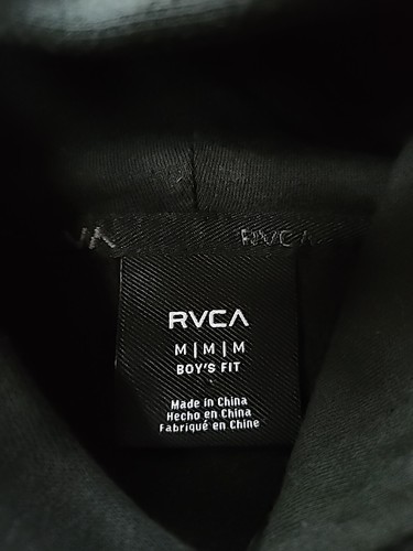 RVCA Big Split Hoodie Sweatshirt Youth Boys M Black NEW - Picture 5 of 7