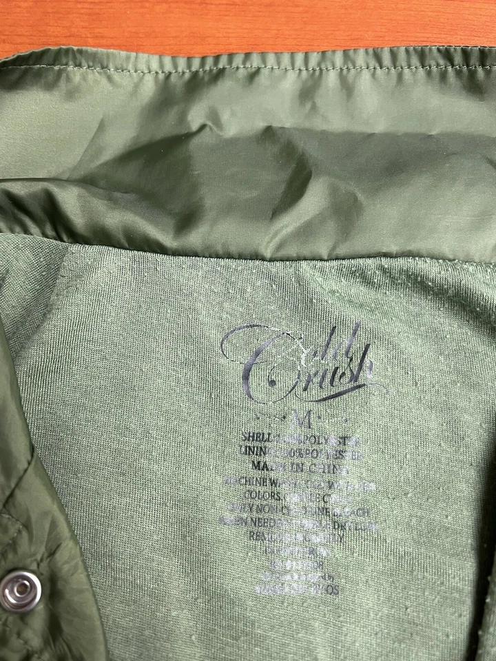 Jaqueta corta-vento Cold Crush unicórnio gráfico Snap verde tigre tamanho médio 3c - Imagem 3 de 4