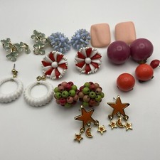 vintage clip on earrings lot