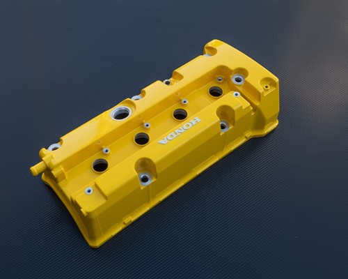 Honda K24 K20 K-SERIES type r civic rsx valve cover powder coated Spoon Yellow - Picture 6 of 13