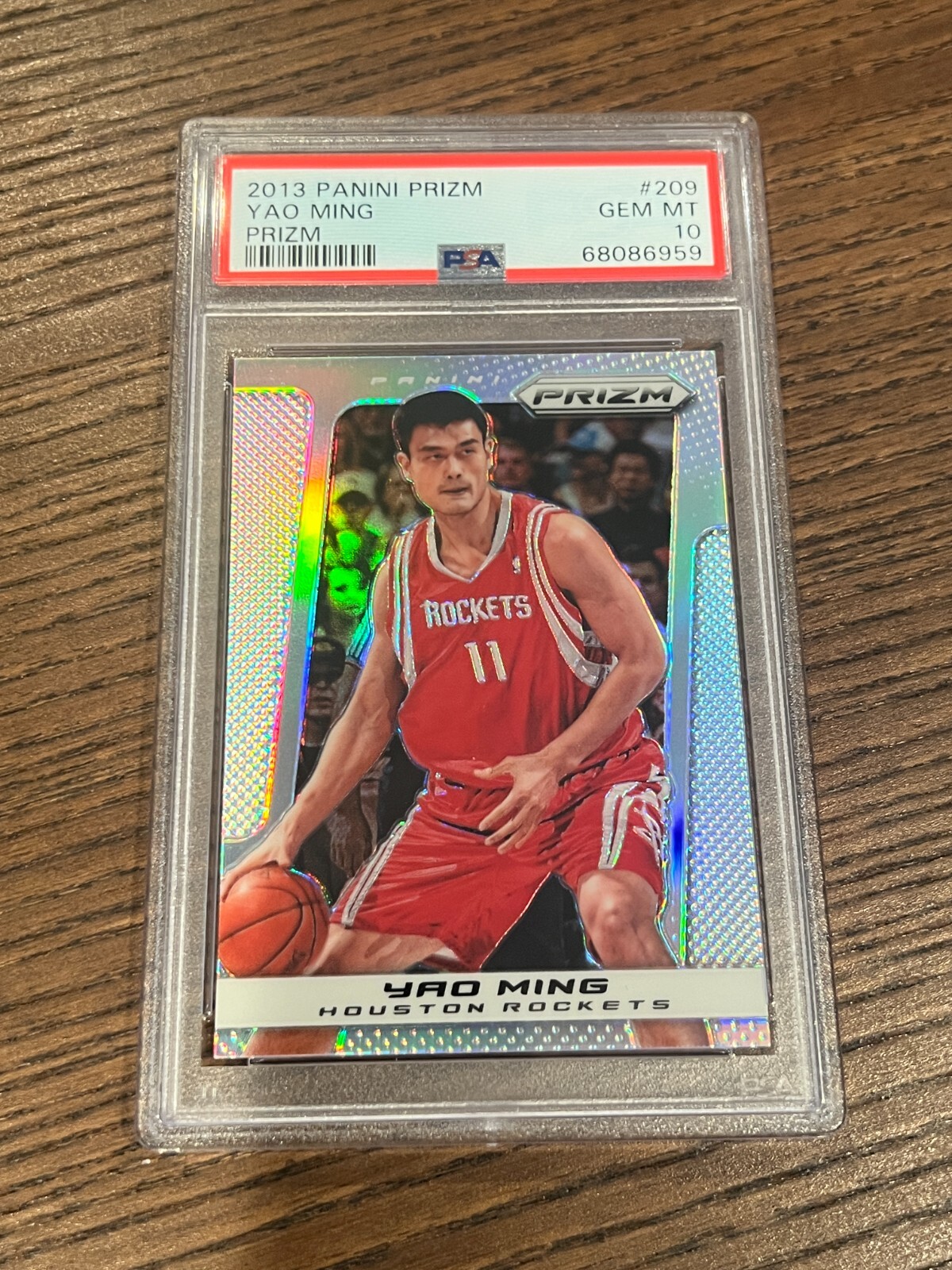 PSA 10 2013-14 Panini Prizm Yao Ming Silver Prizm Refractor #209! POP 10!