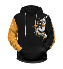 Anime Demon Slayer Zenitsu Cosplay Hoodie Sweatshirt Pullover Jumper Coat