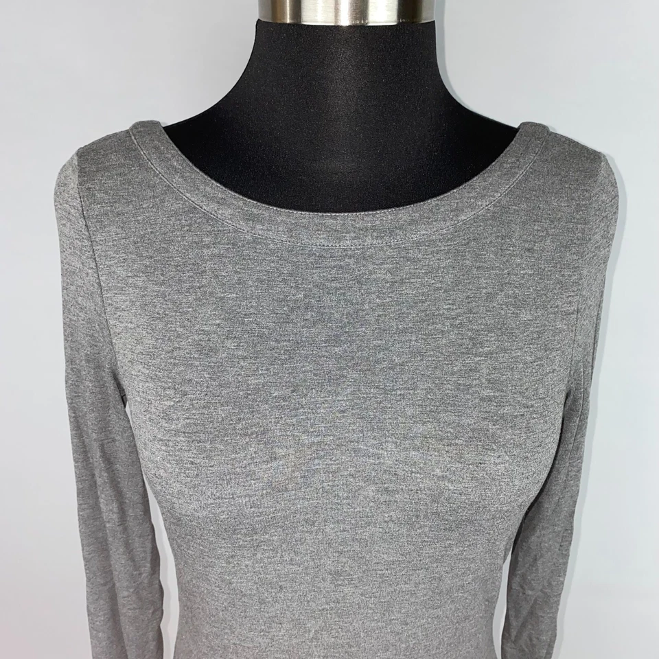 Top de ballet Banana Republic para mujer XS gris manga larga mezcla de viscosa rayón OT Foto 2 de 4