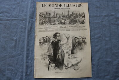 1858 NOV 6 LE MONDE ILLUSTRE MAGAZINE-PUBLICATION DES PROTOCOLES-FRENCH- NP 8442