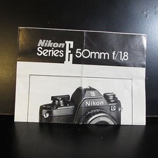 Nikon Series E 50mm f/1.8 Lens Owner Guide Manual O401416