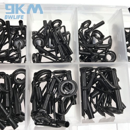 80Pcs Fishing Rod Parts Tip Tops Repair Guides Sea Fishing 8 Sizes with Box - 第 4/6 張圖片