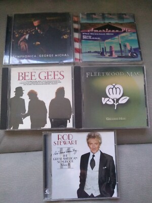 5 X Rod Stewart Fleetwood Mac Bee Gees Don McLean George Michael Cds