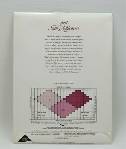 Vintage Hanes Silk Reflections Sedoso Transparente Talla AB Estilo 717 Perla - Imagen 3 de 4