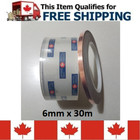 6mm x 30m EMI Electric Conductive Copper Foil Shielding Tape Strip Adhesive