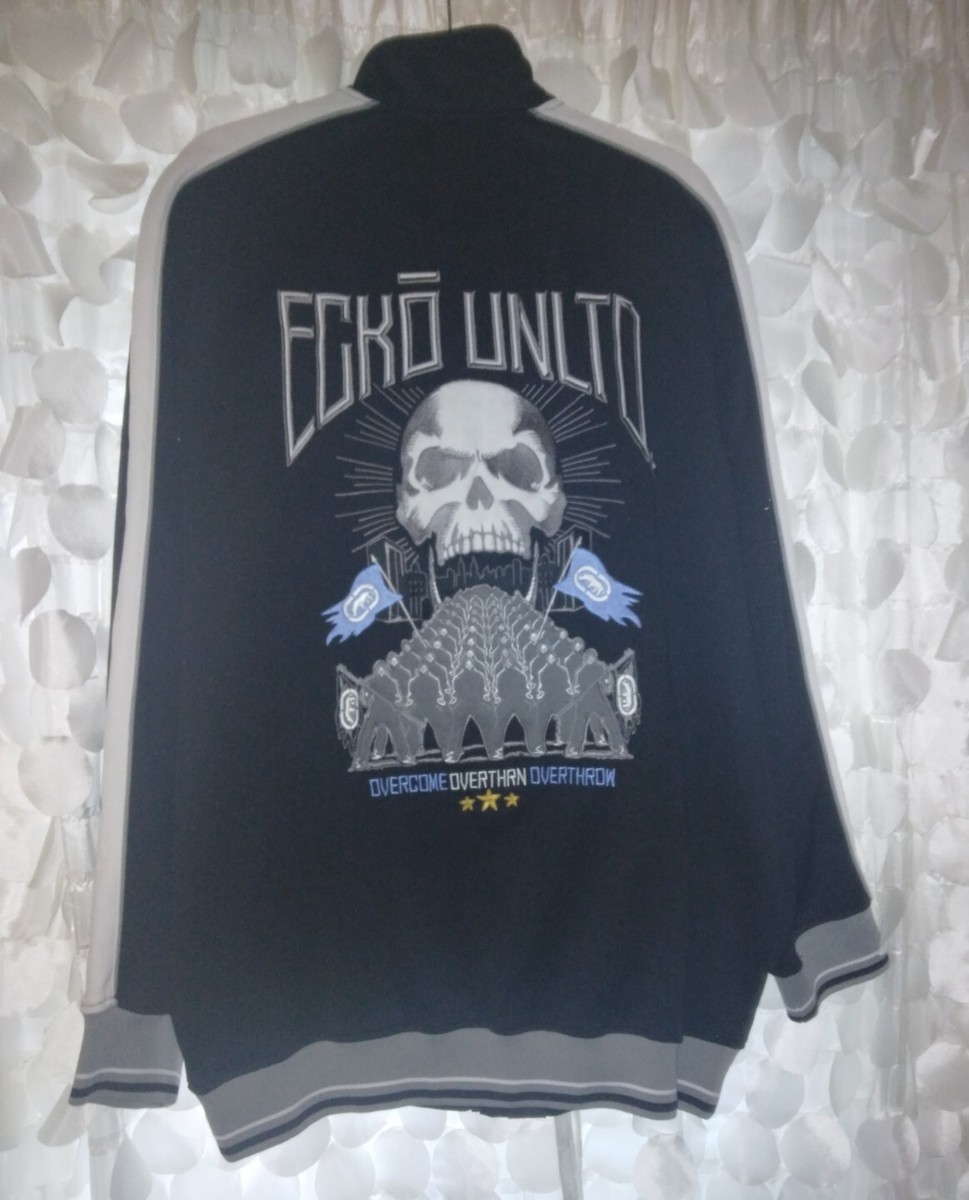 Ecko Unlimited Vintage Jacket Comic Large Mens City SKULL Gangsta
