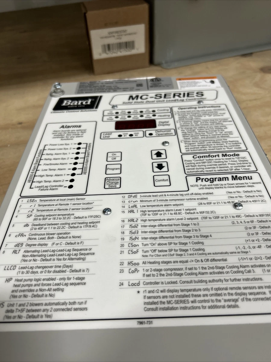 Bard HVAC MC4002 - Dual Unit Lead/Lag Controller. Brand New!! | eBay