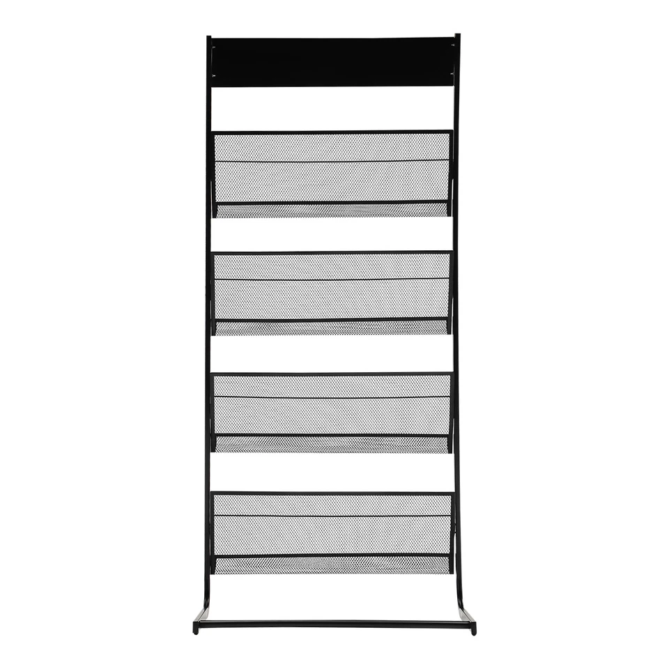 Estante para periódicos de oficina soporte para revistas soporte para literatura exhibición de revistas para libros Foto 3 de 4