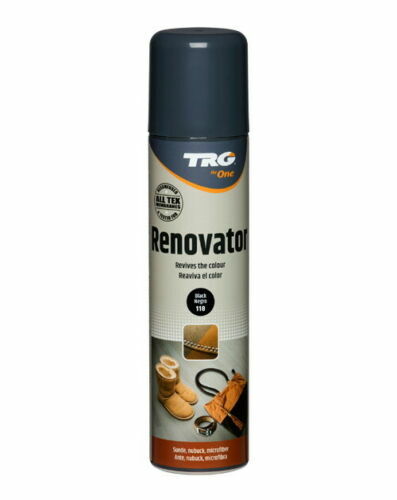 Black TRG Renovator 250ml Suede Nubuck Microfiber Restore Colour Shoe Care Spray
