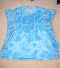 Justice Blue Tie Dye Swim Cover Up Girls Size 10