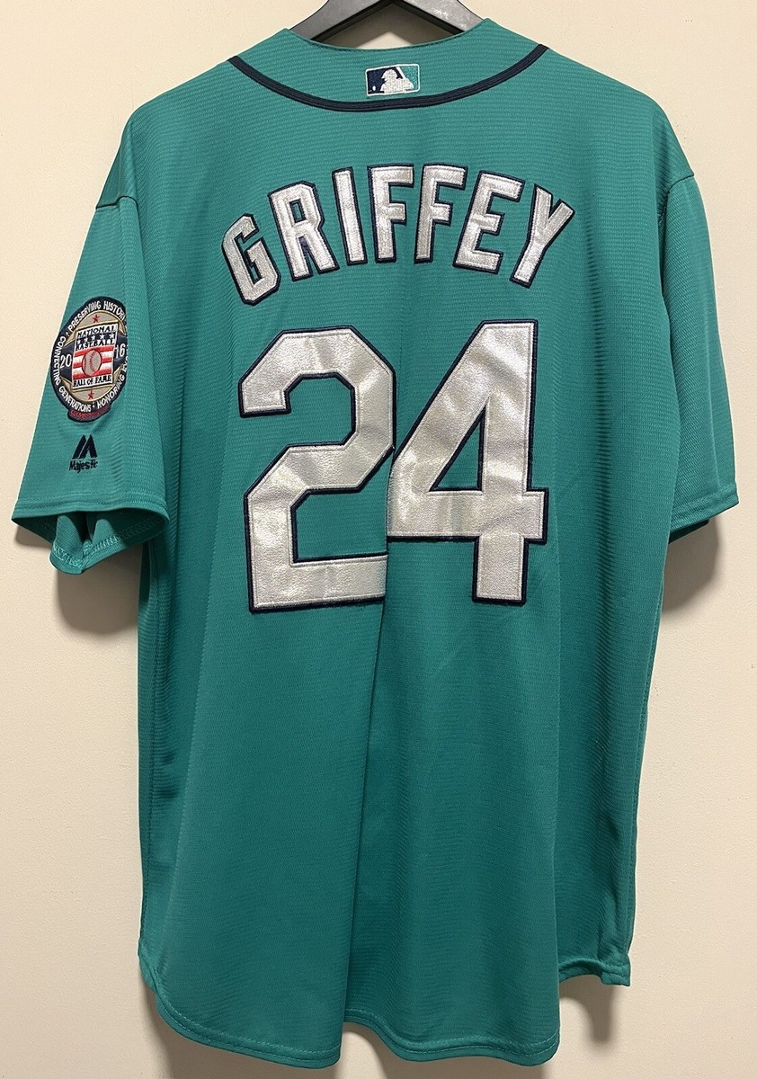 【希少品】Majestic　ケン・グリフィー・Jr マリナーズ ユニフォームＸＬ Authentic Majestic 52 2XL SEATTLE MARINERS BLUE FLEX BASE