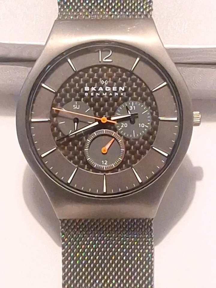 Skagen Grenen SKW6146 Men's Gray Titanium Mesh Analog Dial Quartz Watch AEA142 - Image 4 of 4