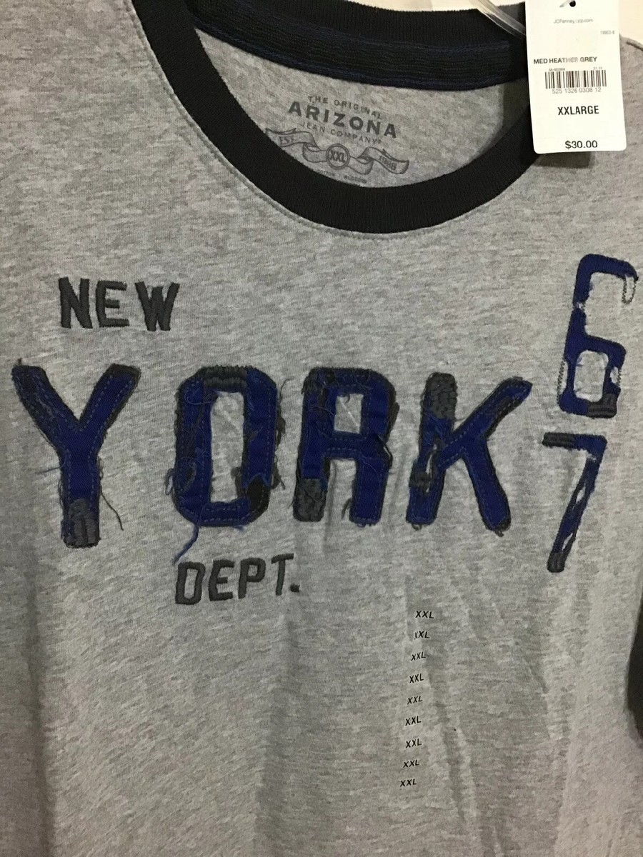 Arizona Mens Grey Short Sleeve T-Shirt Size XXL NWT | eBay