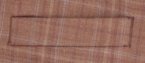 Men's 46 R Paul Fredrick Brown Windowpane 100% Italian Reada 1865 Wool Blazer - Picture 5 of 15