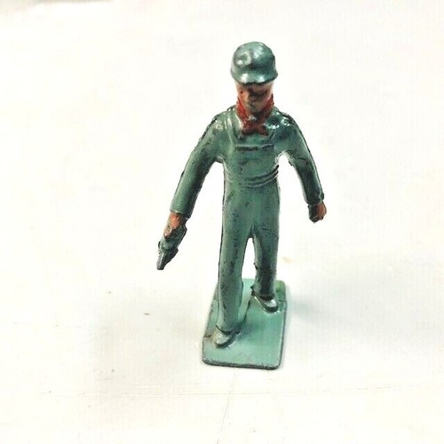 Antique 1950's Lead Lincoln Log  Railroad Worker Figure   - Picture 1 of 3
