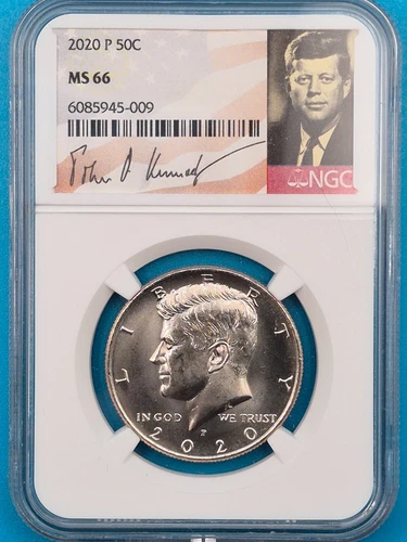 2020 P Kennedy 50c NGC MS 66 Signature Label