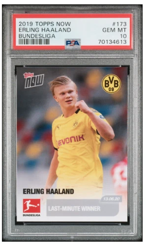 2019 Topps Now Bundesliga English Erling Haaland #173 PSA 10