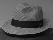 DOBBS ROSEBUD FLORENTINE MILAN STRAW FEDORA HAT