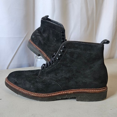 Todd Snyder x Alden Plain Toe Boot Black Suede USA Men's Size 13 TS EXCLUSIVE