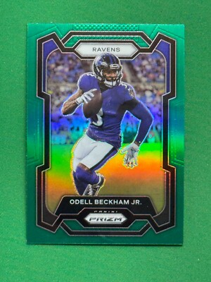 2023 Panini Prizm Football Green Parallel #25 Odell Beckham Jr