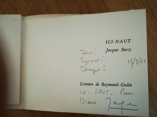 Jacques Bussy - ici-haut - gravure de Raymonde Godin - éditions commune Mesure - Picture 6 of 7