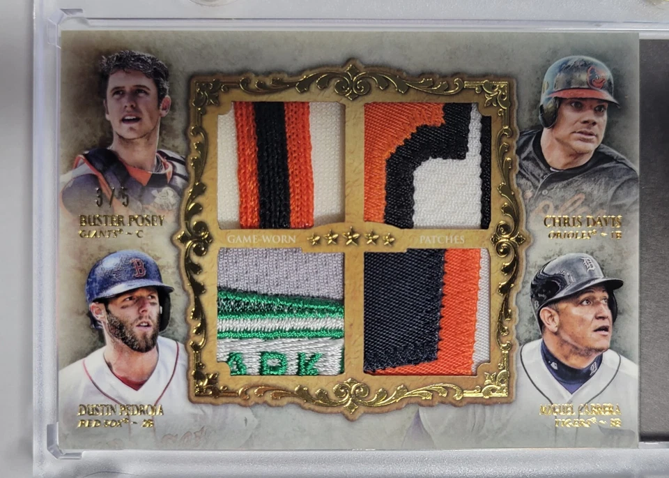 2013 Topps Five Star Octo Patch 3/5-  Trout / Harper / Cabrera / Posey / Pedroia - Image 4 of 4