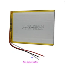 3.7V 2800mAh 10.36Wh NTC 3 Wires Thermistor Li Battery 3570100 For Tablet PC GPS