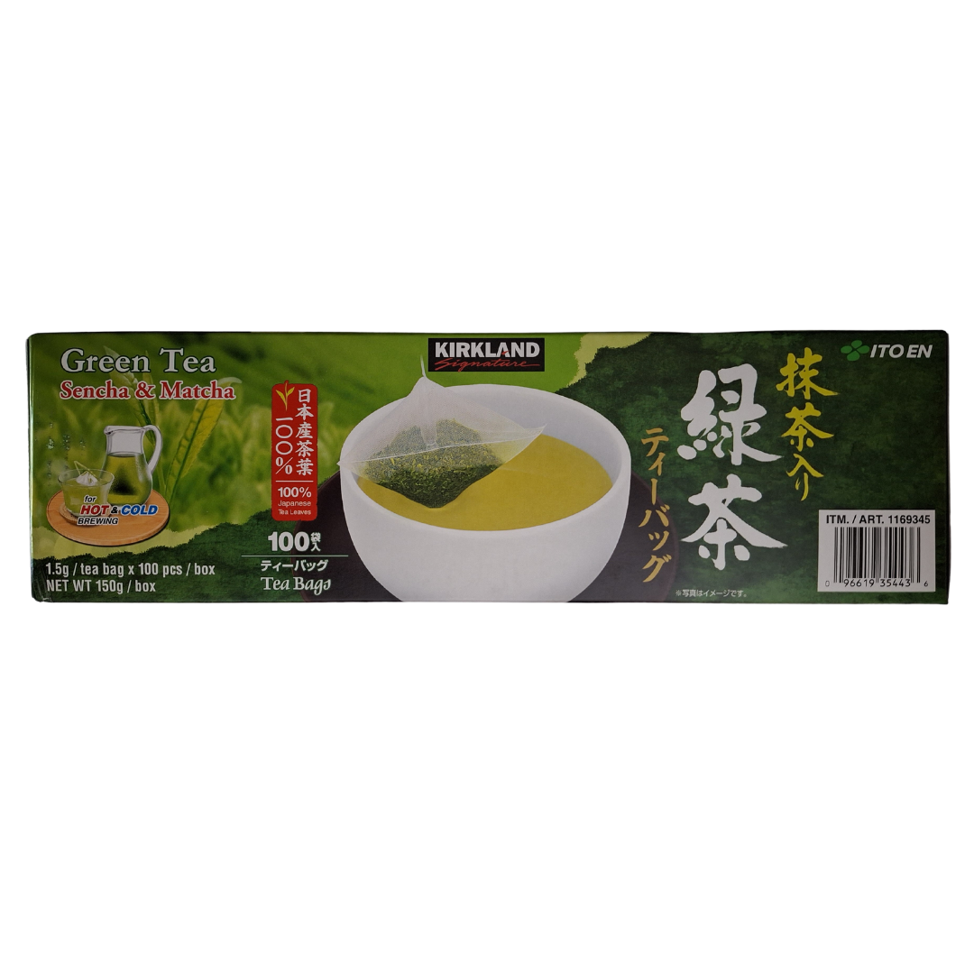 Kirkland Green Tea Sencha & Matcha 100 Pack 100 Japanese Tea Leaves eBay