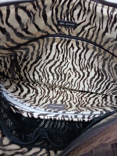 Vera Bradley Diaper Bag Tote Espresso Brown Microfiber NWOT Excellent - Picture 13 of 24