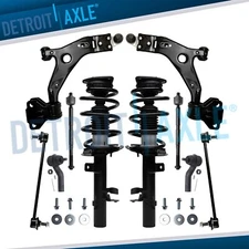 Front Struts Lower Control Arms Sway Bars Tie Rods Kit for 2014-2018 Ford Escape