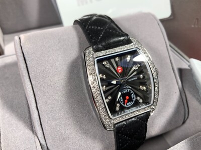 Michele Urban Mini Diamond case & dial Ladies Watch Black  display picture 3