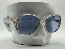 True Vintage Oversize Eyeglasses  NOS  Granny Style  Gold Accents 1980s 813