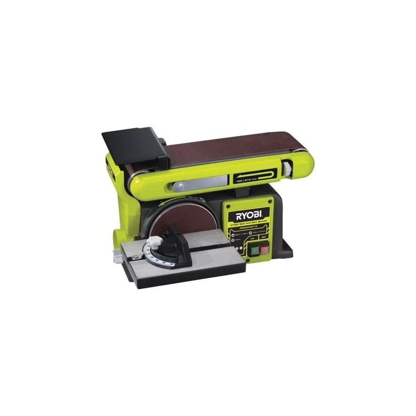 Ryobi Schwarz/Grün Schleifmaschine + Poliermaschine, Bandschleifer (Bandschleifer, Tellerschleifer) - Bild 3