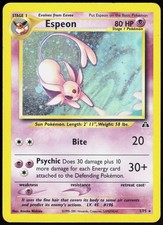 Espeon - 1/75 - Pokemon Neo Discovery Unlimited Holo Rare Card WOTC MP