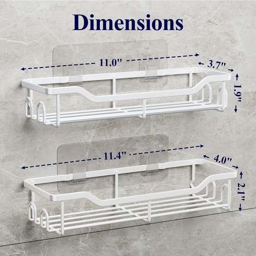 Lar - Adhesive Shower Organizer, Stainl Steel - Picture 12 of 87