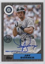 2022 Update 1987 Topps Baseball Black 187/199 Jay Buhner #87BA-JBU Auto d4f