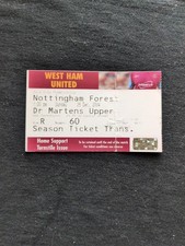 West Ham vs Nottingham Forest 26th December 2004 Match Ticket
