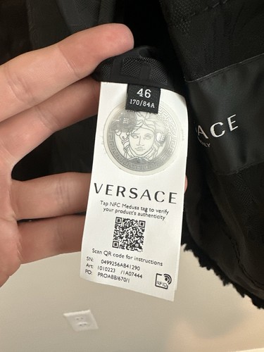 Versace Pannelled Faux Shearling Jacket - Authentic - Picture 4 of 6