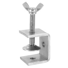 35mm 304 Stainless Steel Square C Clamps with Butterfly Screws Silver 
