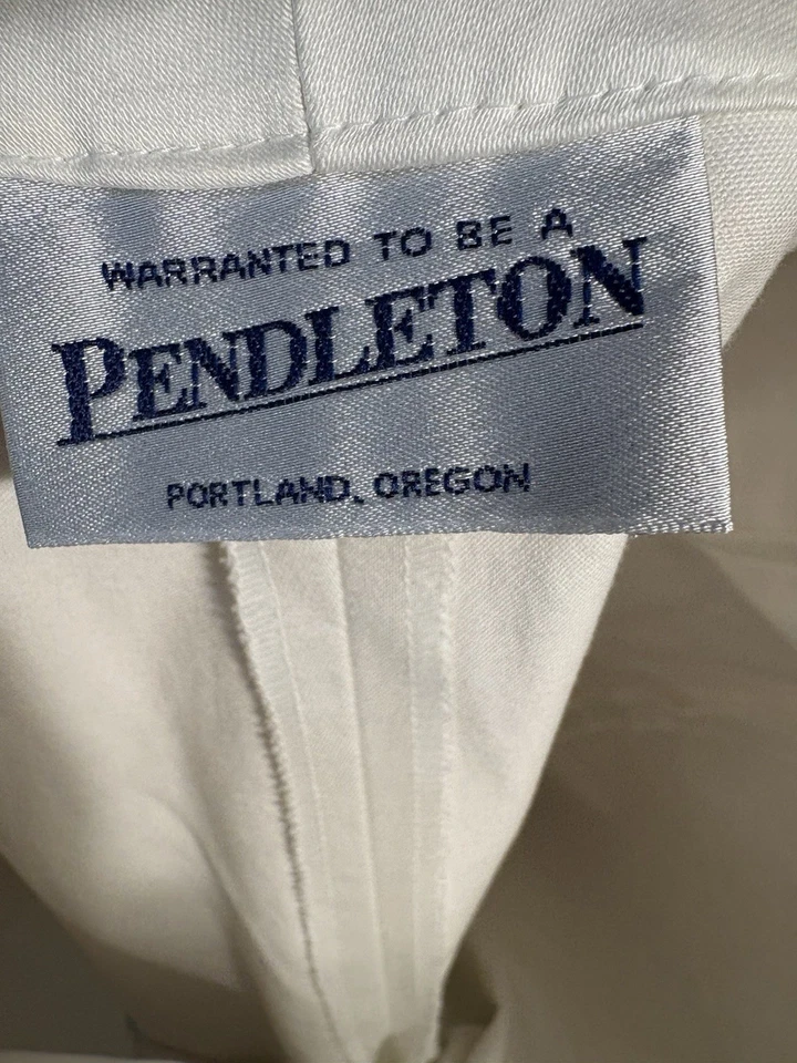 Pantalones elásticos Pendleton para mujer talla 8 blancos algodón spandex duraderos trabajo clásico Foto 4 de 4