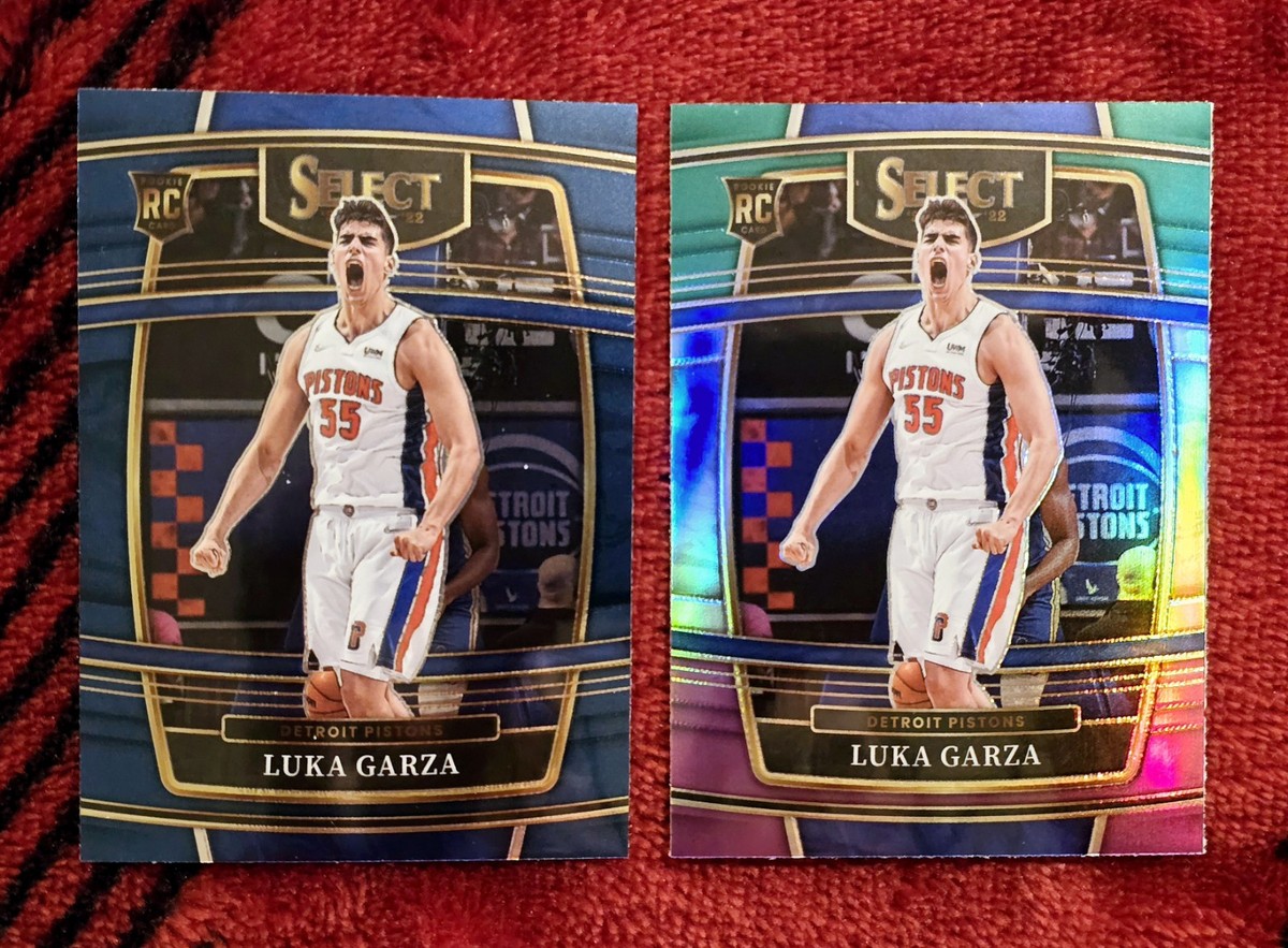 2021-22 Select - LUKA GARZA - Green White Purple Prizm - Pistons RC #22 Lot Of 2