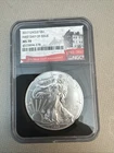 2017 Silver Eagle NGC MS70 First Day of Issue Label Black Core!