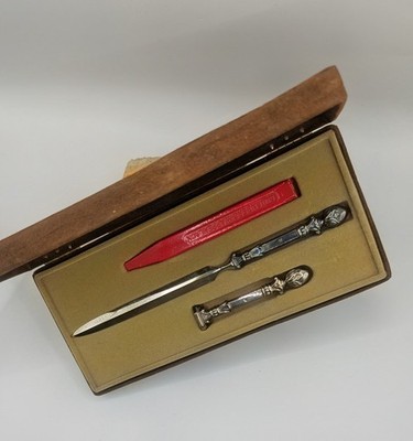 Letter opener & seal stamp Christoph Widmann in original packaging + sealing wax