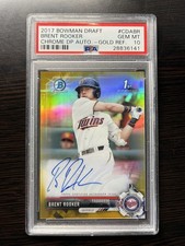 Brent Rooker 2017 Bowman Draft Gold Refractor Chrome 1st Auto /50 PSA 10 Rookie