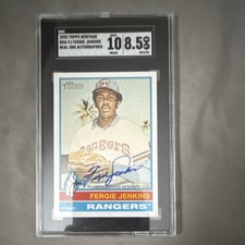 Topps 2025 Heritage Real One Autographs Fergie Jenkins Auto SGC Rangers #ROA-FJ