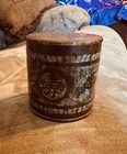 Antique/Vintage Brass Chinese Etched Decorative Tin/Tea Caddy